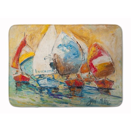 Carolines Treasures Buzzards Sailboat Race Machine Washable Memory Foam Mat JMK1037RUG